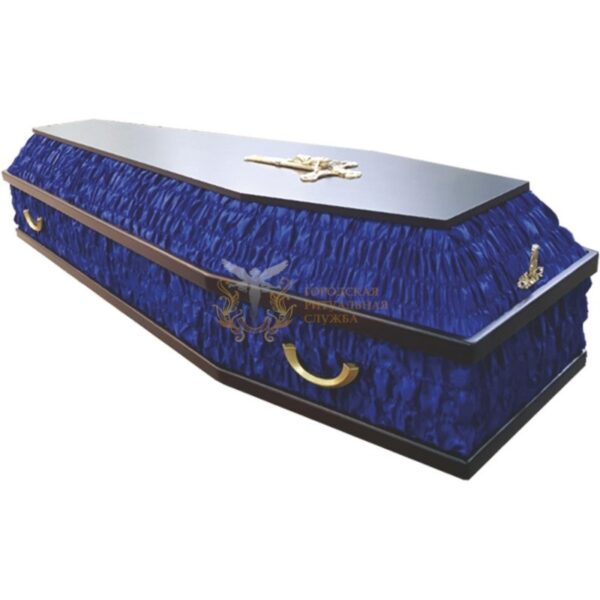 Гроб комбинированный синий